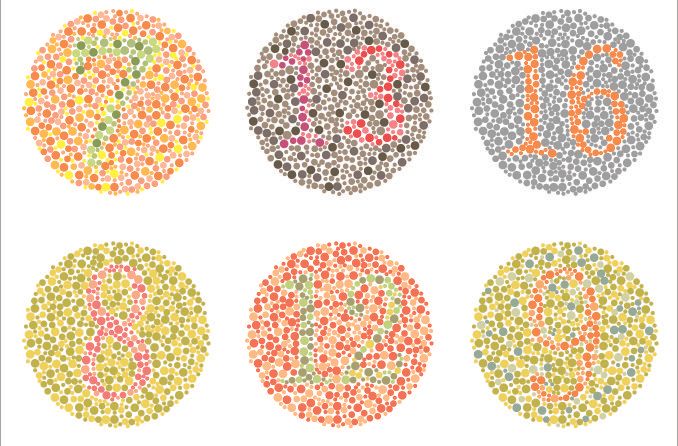 colour blind eye exam